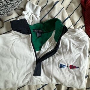 90’s nautica quarter zip crew